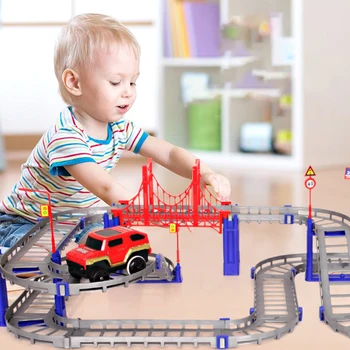 

Small Train Set Children's Toys Electric Change Track Car Fun Puzzle Parent-child Interactive Exchange Toy Birthday Gift 308