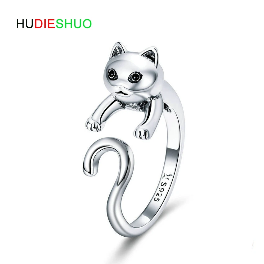 Женские кольца с длинным хвостом hudiesel HUO Длинные Кольца из стерлингового серебра