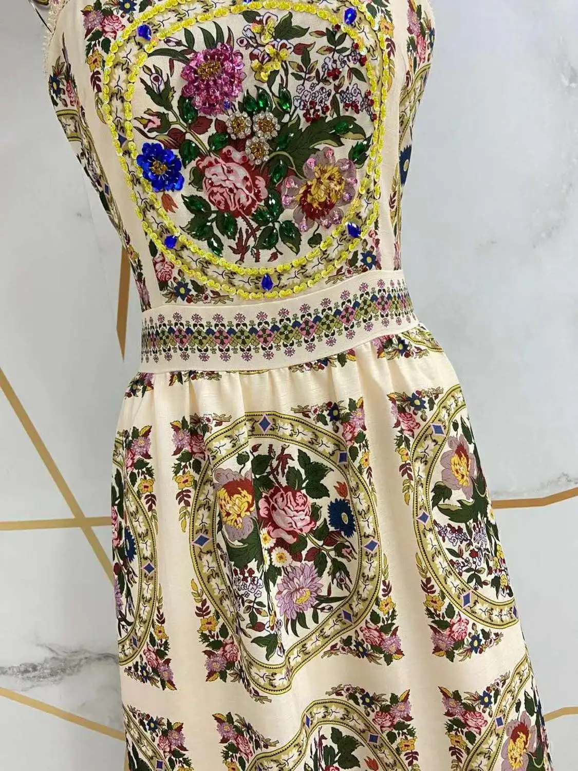 AELESEEN Luxury Designer Women Dress Summer Runway