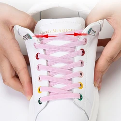 No Tie Shoelaces Diamond Push Button Fast Metal Buckle Elastic Shoelace For Kids Adult Sports Boots Lazy White Laces Strings
