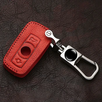 

2019 Flexible Wear-resistant Elegant Vintage Top Layer Leather Key Case Zinc Alloy Keychain For BMW Old Version X1 X3 X5 X6