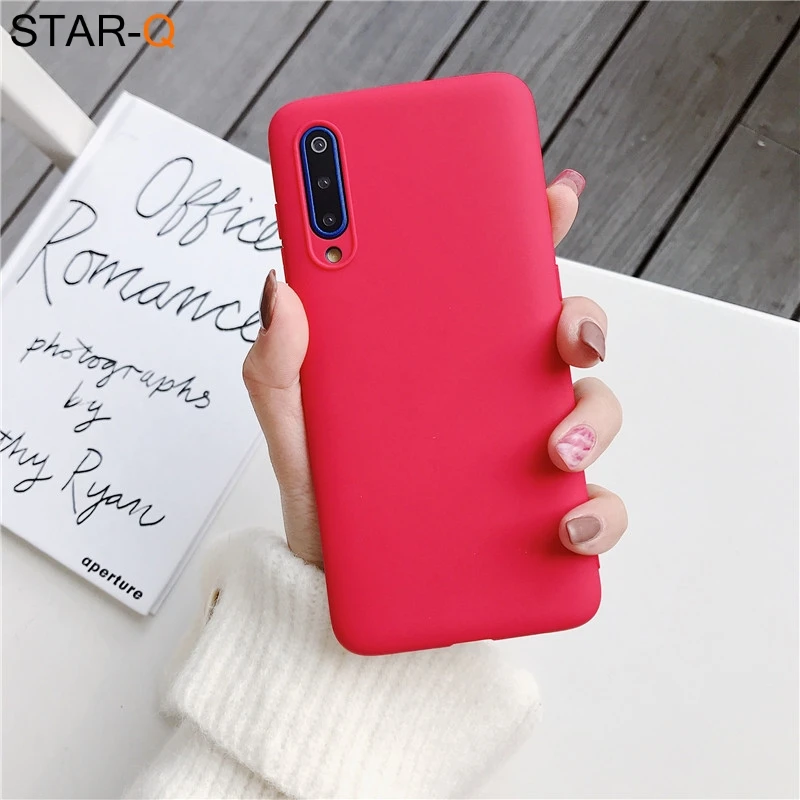 pouch phone candy color silicone case for xiaomi mi 9 lite se mi9 mi8 8 a2 lite 9t pro a3 a1 note 10 matte soft tpu back case waterproof cell phone case Cases & Covers