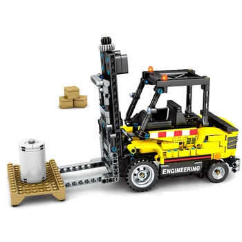 

550+Pcs Technic City Engineering Vehicle Engineering Forklift Building Blocks Block Assembly Toys For Boys Birthdaty Gifts