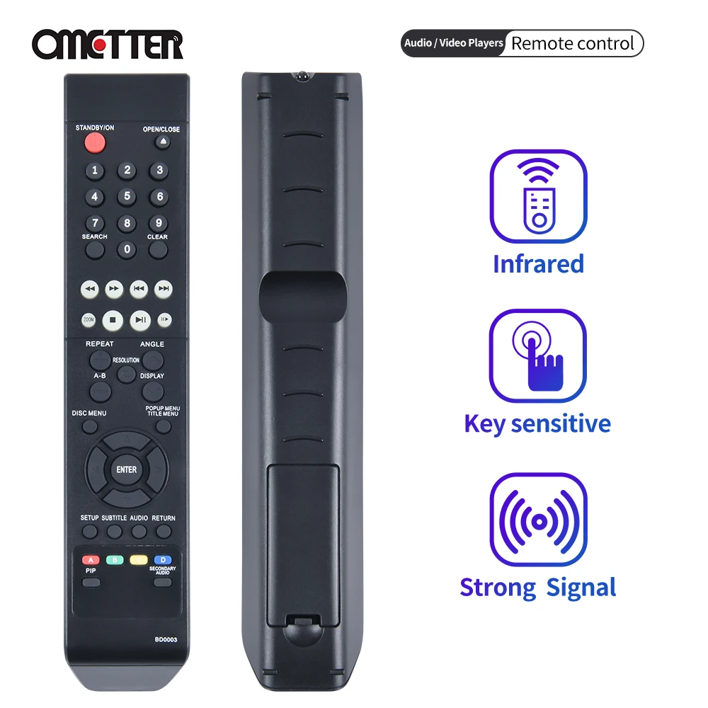 

BD003 Replacement Remote Control Applicable for Insignia Blu-Ray DVD Player NS-BRDVD2 DX-WBRDVD1 NS-BRDVD3 NS-BRDVD3-CA NS-BDLIV