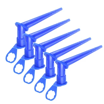 

5pcs Professional Glass Glue Tip Mouth Sealing Blue Construction Tools Home Improvement Caulking Nozzle Plastic Durable Odorless