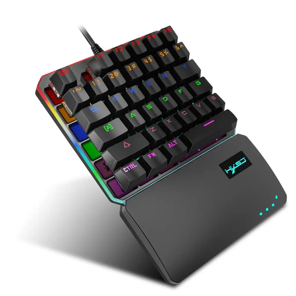 RGB режим освещения с одной рукой механическая клавиатура подсветкой игровая