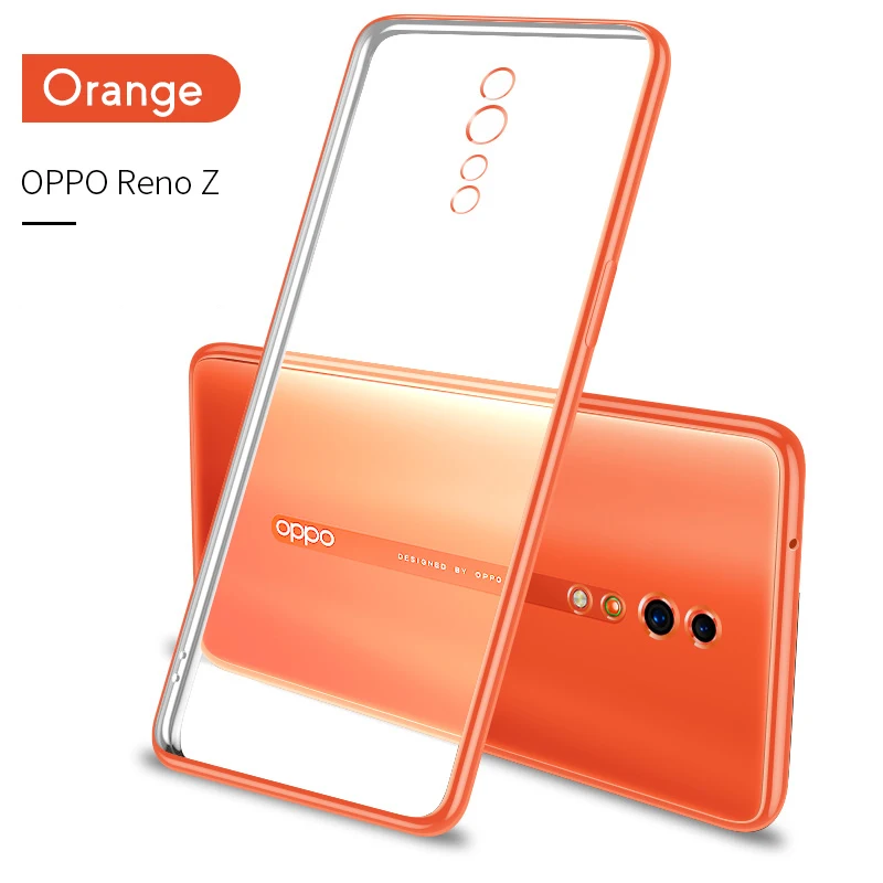 ADKO глянцевый красивый мягкий силиконовый чехол из ТПУ для Oppo Reno Z, прочный Чехол с покрытием для Oppo Reno 5G 10x, версия зума 6,6 дюйма - Цвет: Reno Z Orange