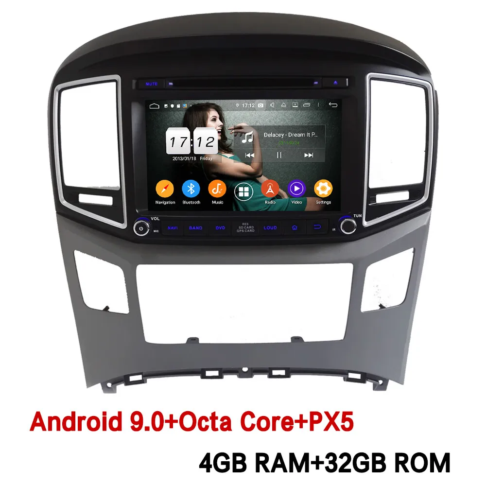 Klyde ips 4G wifi Android 9,0 Восьмиядерный 4 Гб ОЗУ 64 Гб ПЗУ DSP BT автомобильный DVD мультимедийный плеер стерео для hyundai H1 Grand - Цвет: 4GB RAM x 32GB ROM