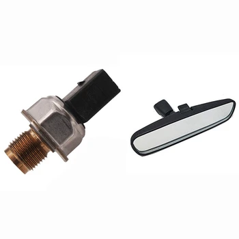 

2 Pcs Car Accessories: 1 Pcs Fuel Rail High Pressure Sensor & 1 Pcs Interior Rear View Mirror