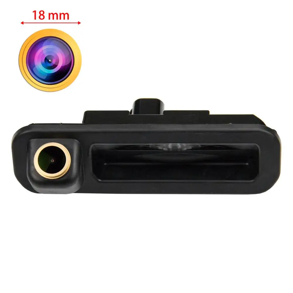 

Freezzmi Golden HD Rear View Backup Camera Trurk Handle for Ford Escort Turnier focus 2 3 SE ST Wagon 2011- 2014 MK3 LED Light
