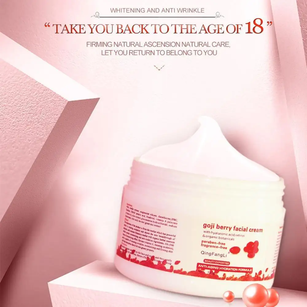 NEW Hyaluronic Acid Goji Face Cream Chinese Wolfberry Medlar Multi effect Anti wrinkle Cream Inhibit the 5