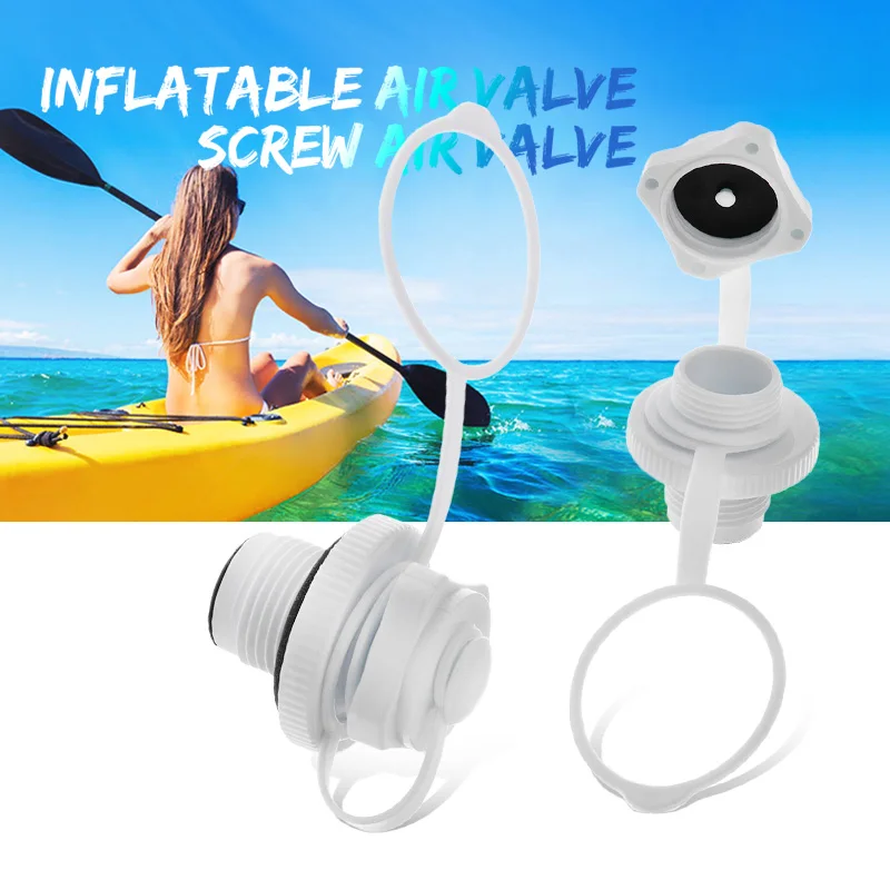 

2PCS Inflatable Air Valve Plastic Safety Air Valve Nozzle for Inflatable Boat Rubber Kayak Tender Raft Mattress Accessories