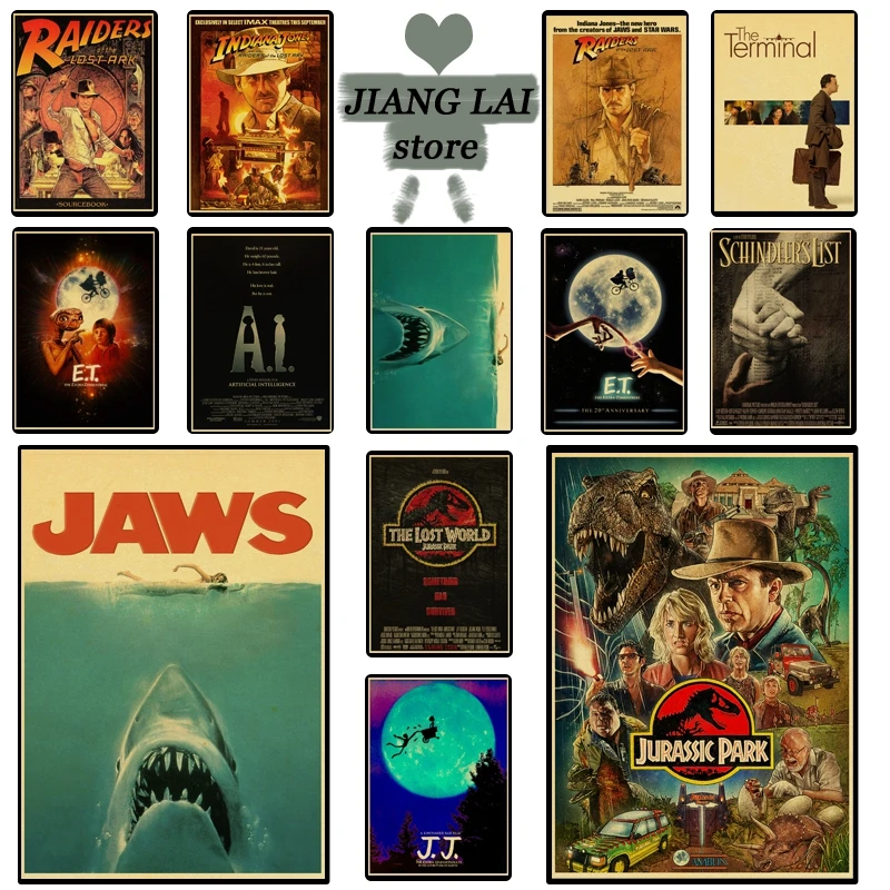 Е. Т. /JAWS/The Termina/Парк Юрского периода Spielberg винтажный бумажный постер настенная