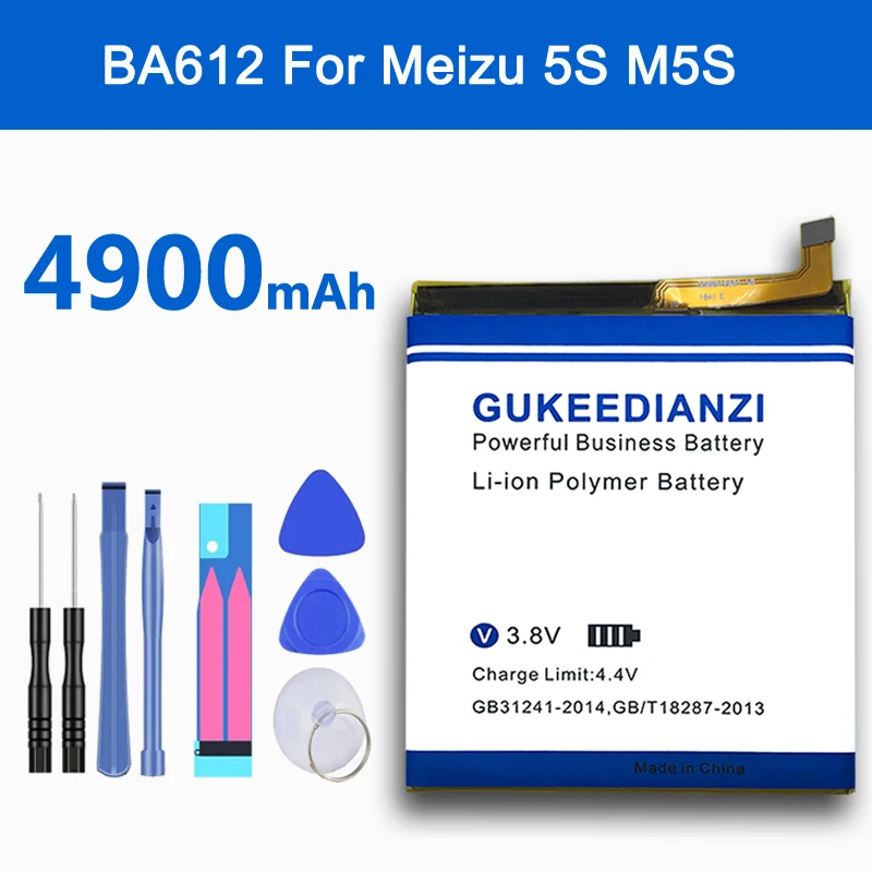 Аккумулятор BA612 на 4900 мАч для Meizu 5S M5S M612Q M612M аккумулятор высокого качества с