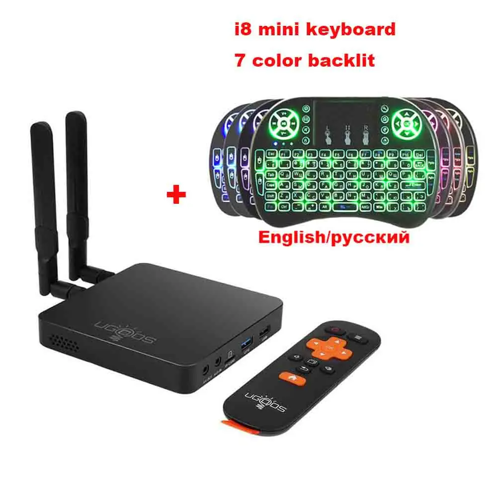 Add i8 7 color UGOOS AM6 Amlogic S922X Smart Android 9,0 ТВ приставка DDR4 2 Гб ОЗУ 16 Гб ПЗУ 2,4G 5G WiFi 1000M LAN Bluetooth 4K HD OTA медиаплеер - Цвет: Add i8 7 color