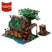 

MOC City Medieval Tree Forest House Building Blocks Street View Model Constructor House Toys for Children Xmas Gift