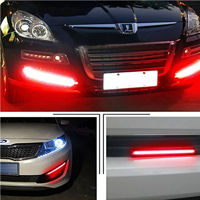 2 Pcs Super Bright Waterproof LED Strips Bulbs 17cm Daytime Running Lights For Auto Trucks Driving Fog Lamp DC 12V Car-styling