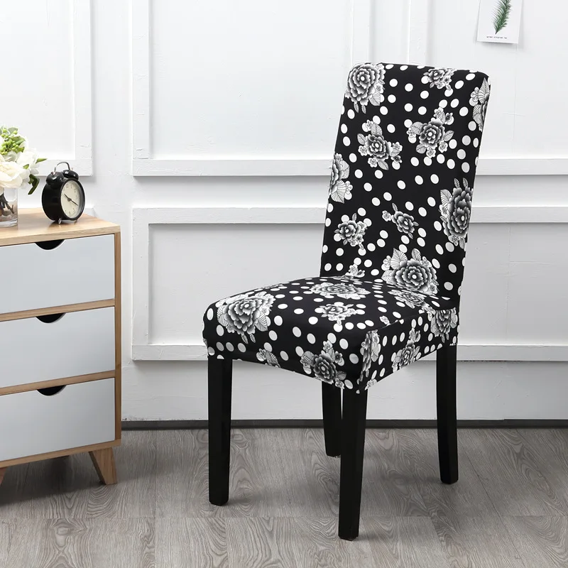Современный Офисный кухонный эластичный чехол из спандекса для стула, защитный чехол для сиденья, прочный Чехол для стула с защитой от грязи - Цвет: As picture