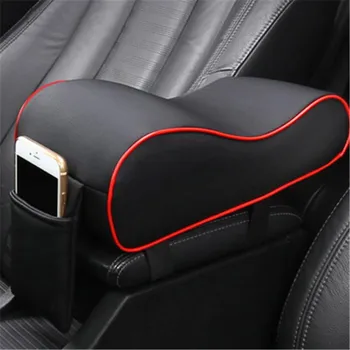 

Black Red Beige Brown Car Leather Armrest Box Mat Rebound Memory Foam Heightening Pad Universal Relief of Driving Fatigue