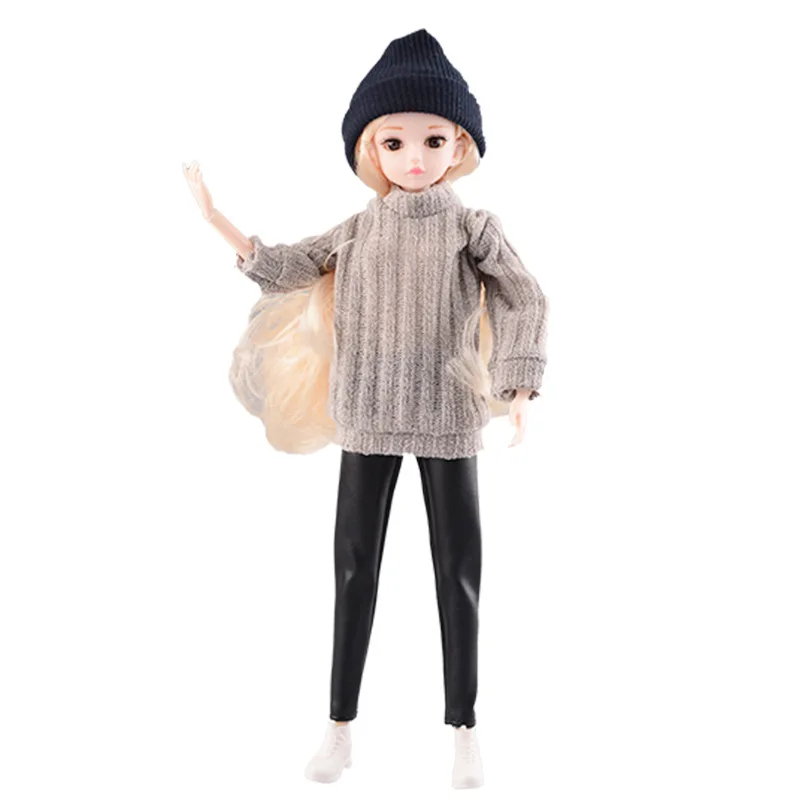 

New 1/6 BJD 30 Cm 13 Joints Movable 4D Eye Simulation Eyelash Makeup Cute Doll Dress Up Play House Girl Fashion Clothing Toy