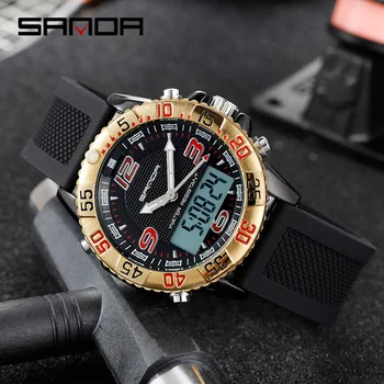 

Sanda Watch Dual Display Men's Waterproof Outdoor Sports Watch Mountaineering Intelligent Multi-function Led Electronic Watch