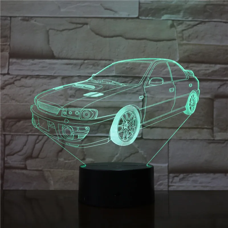 Суперкар 3D USB лампа Grand Touring Car ночник 7 цветов Изменение популярный стол рядом со спальным декором подарок для детей мальчиков любовник - Испускаемый цвет: Car 6