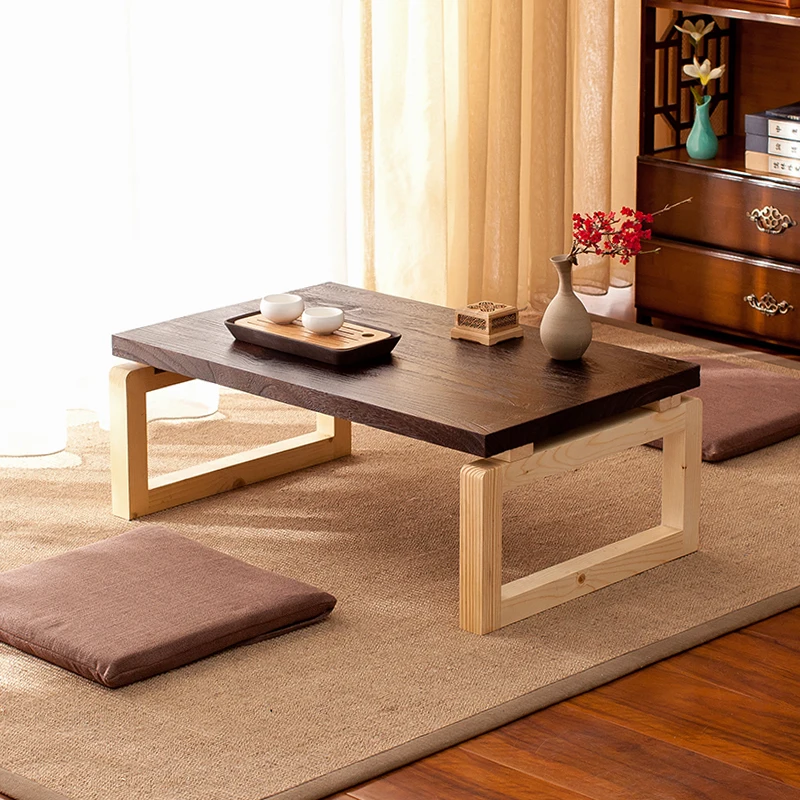 

B Simple Bay Window Table Home Folding Solid Wood Table Mini Coffee Table