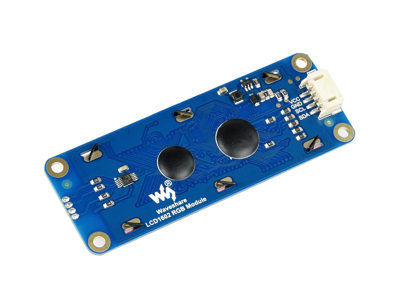 Waveshare LCD1602 RGB , 16x2  LCD, RGB Ʈ, 3.3V/5V, I2C ,   RGB Ʈ 