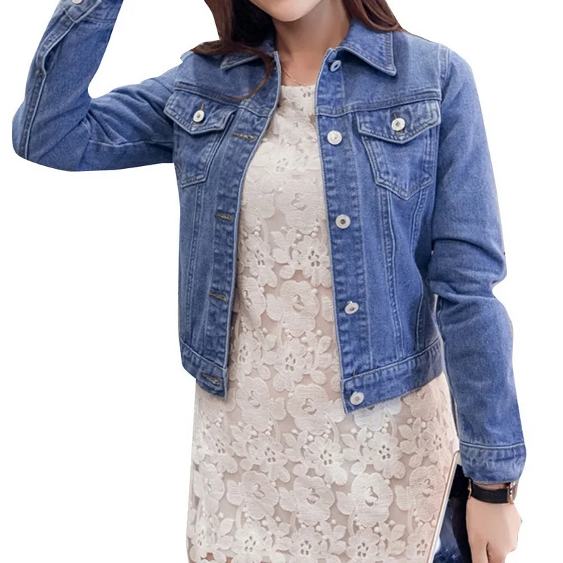 multi colored denim jacket