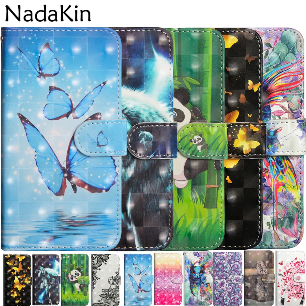 

3D Painted Flip Wallet Case for iPhone 11 Pro Max Book Phone Cover Shell Luxury Leather Cute Panda Anti Dust