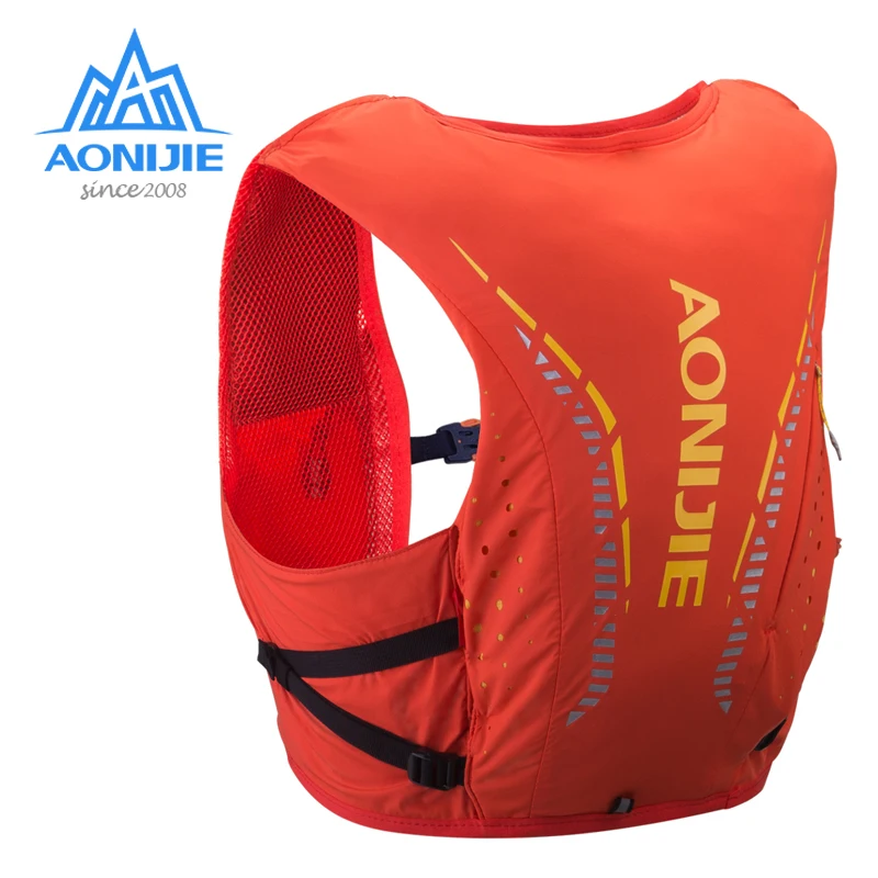 US $42.99 AONIJIE Lightweight oversized vest 8L hydration backpack bag soft water bladder flask hiking trail running marathon race C958