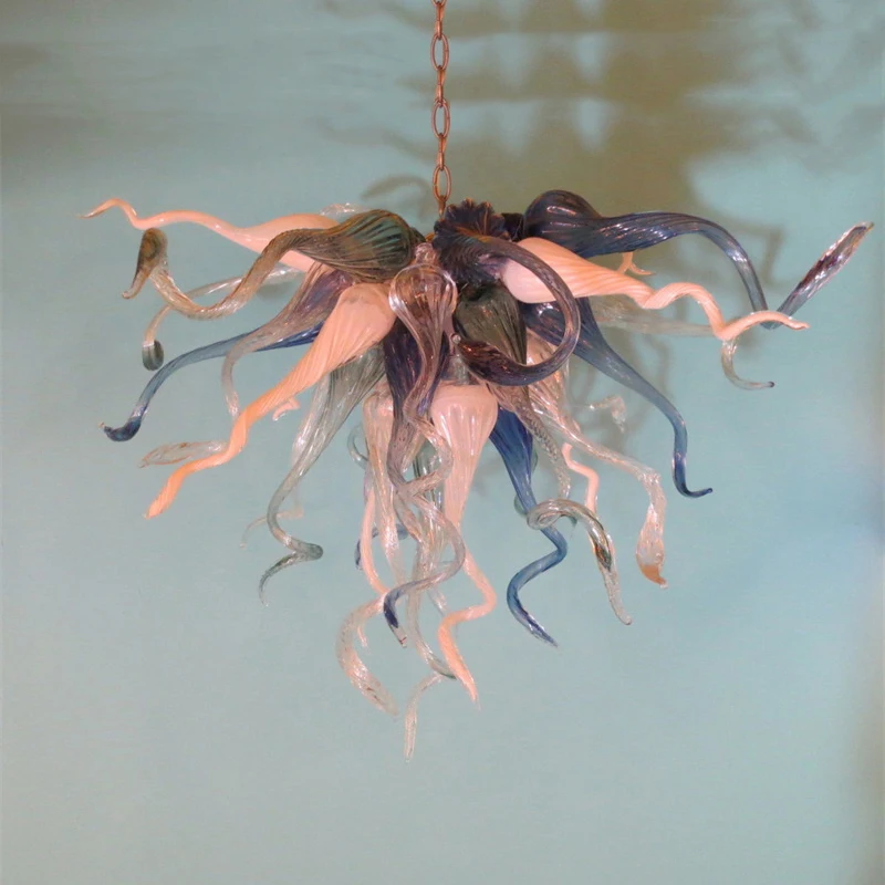 

Итальянские подвесные светильники, хрустальные люстры, сделанные на заказ, ручная работа, стеклянные потолочные светильники со светодиодным источником 28 на 48 дюймов