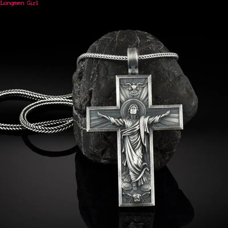 Pure Tin Christian Religious Cross Orthodox Cross Christian Deco Jesus Christ Crucifix For