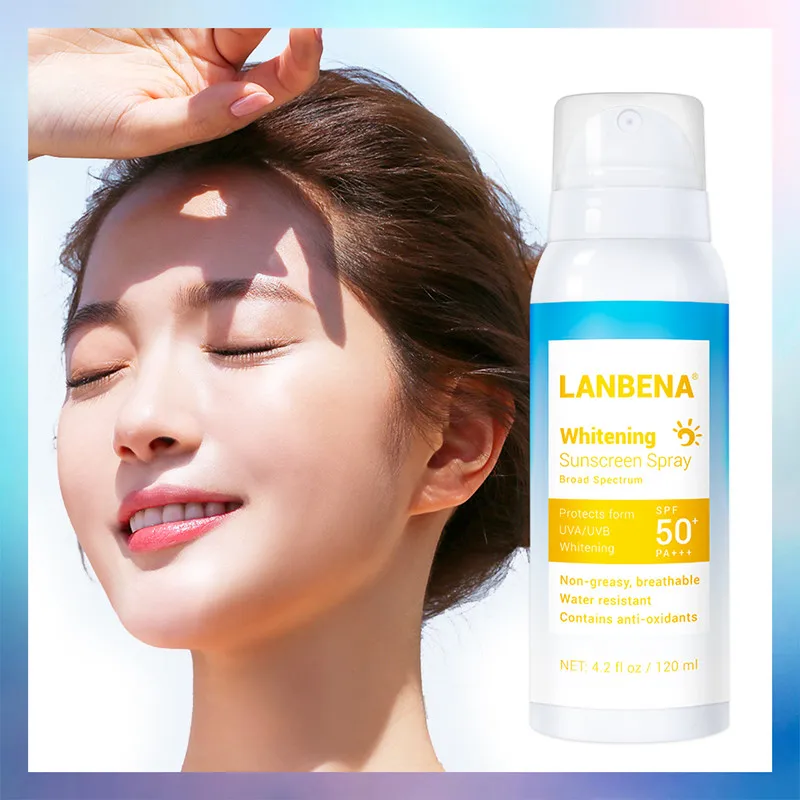 LANBENA солнцезащитный крем SPF 50PA++ Осветляющий спрей солнцезащитный крем дышащий эффективно против излучения водостойкий 120 мл