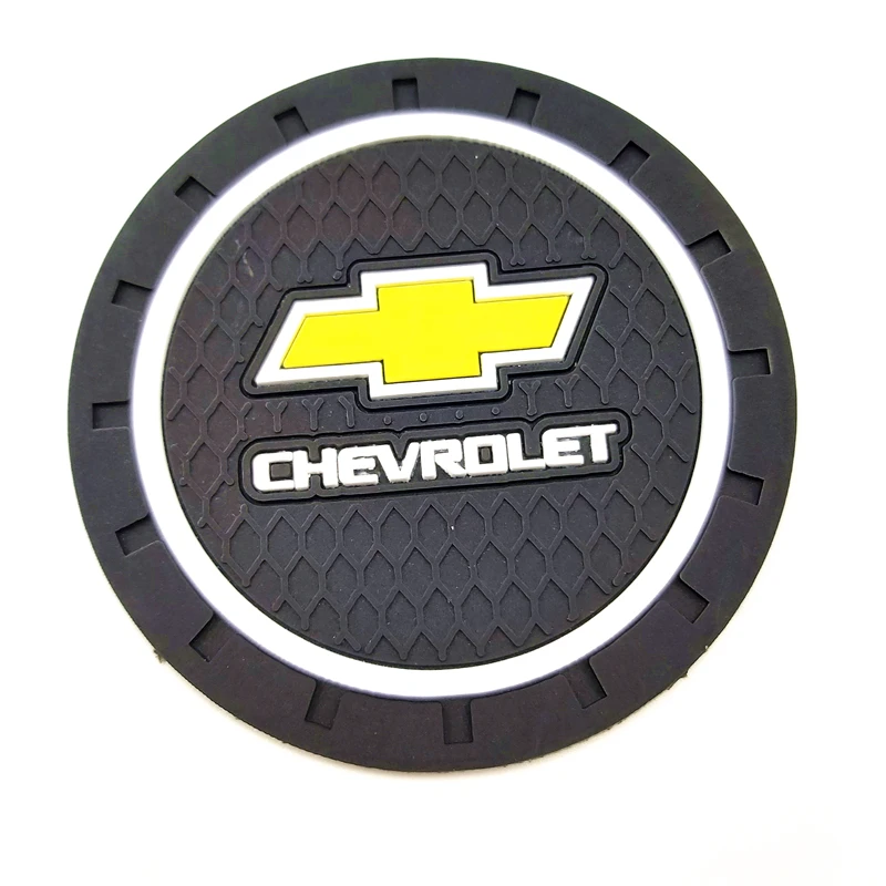 

7.2CM CAR Water coaster mat for Chevrolet Colorado Cruze Spark Captiva Malibu Trax Aveo Car Styling Car Auto