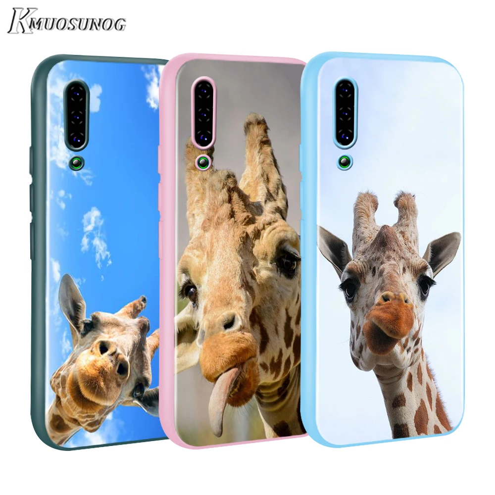 

Cute Animal giraffes Baseus Candy Color Cover for Xiaomi Mi NOTE 10 9 8 Pro 9T SE A1 A2 A3 CC9 SE Lite F1 Phone Case