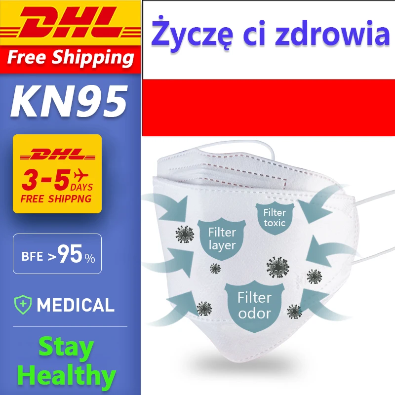 

N95 respirator maseczka Dust Same Grade FFP2 Filter Respirator face mask Health Safety Mask ochronna Anti-fog Pollution PM2.5
