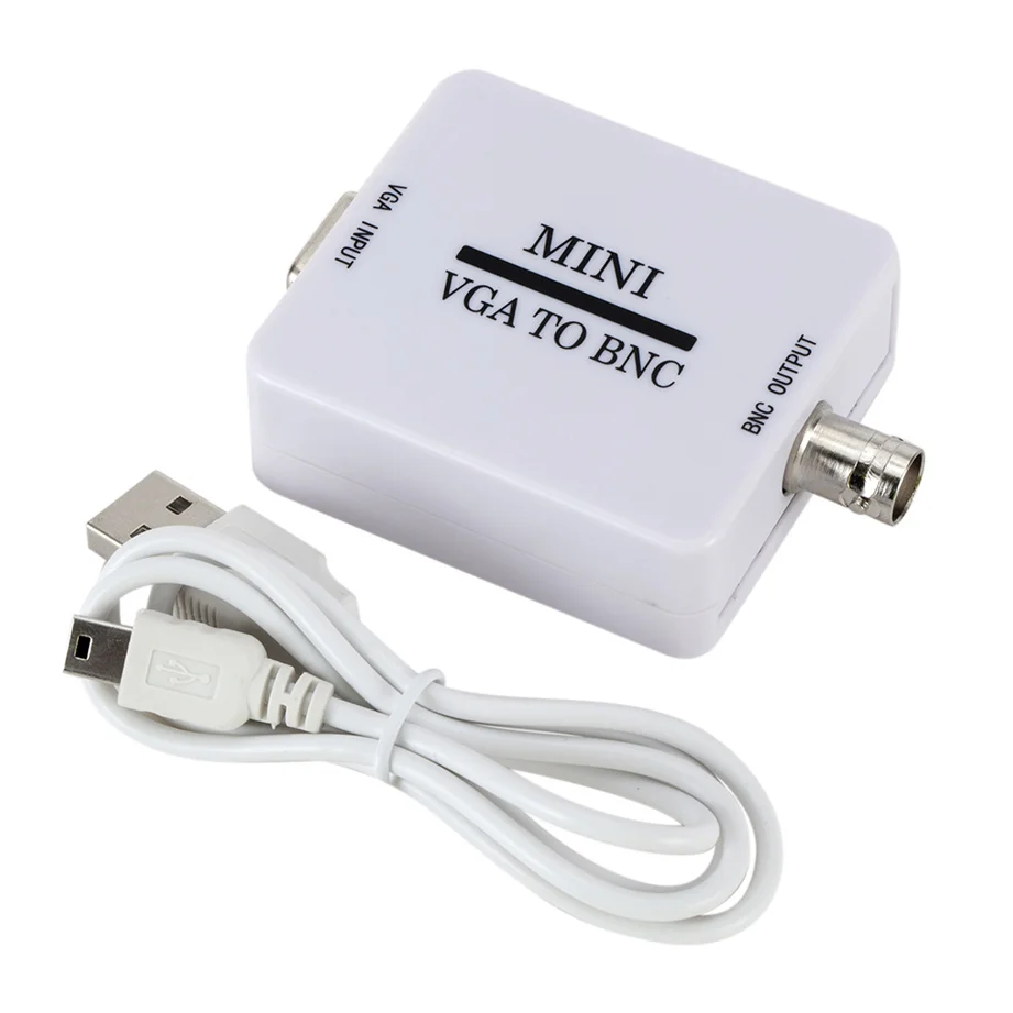 VGA BNC Converter Mini HD VGA to BNC Video Converter Box Composite VGA to BNC Adapter Digital Switcher Box For HDTV Monitor