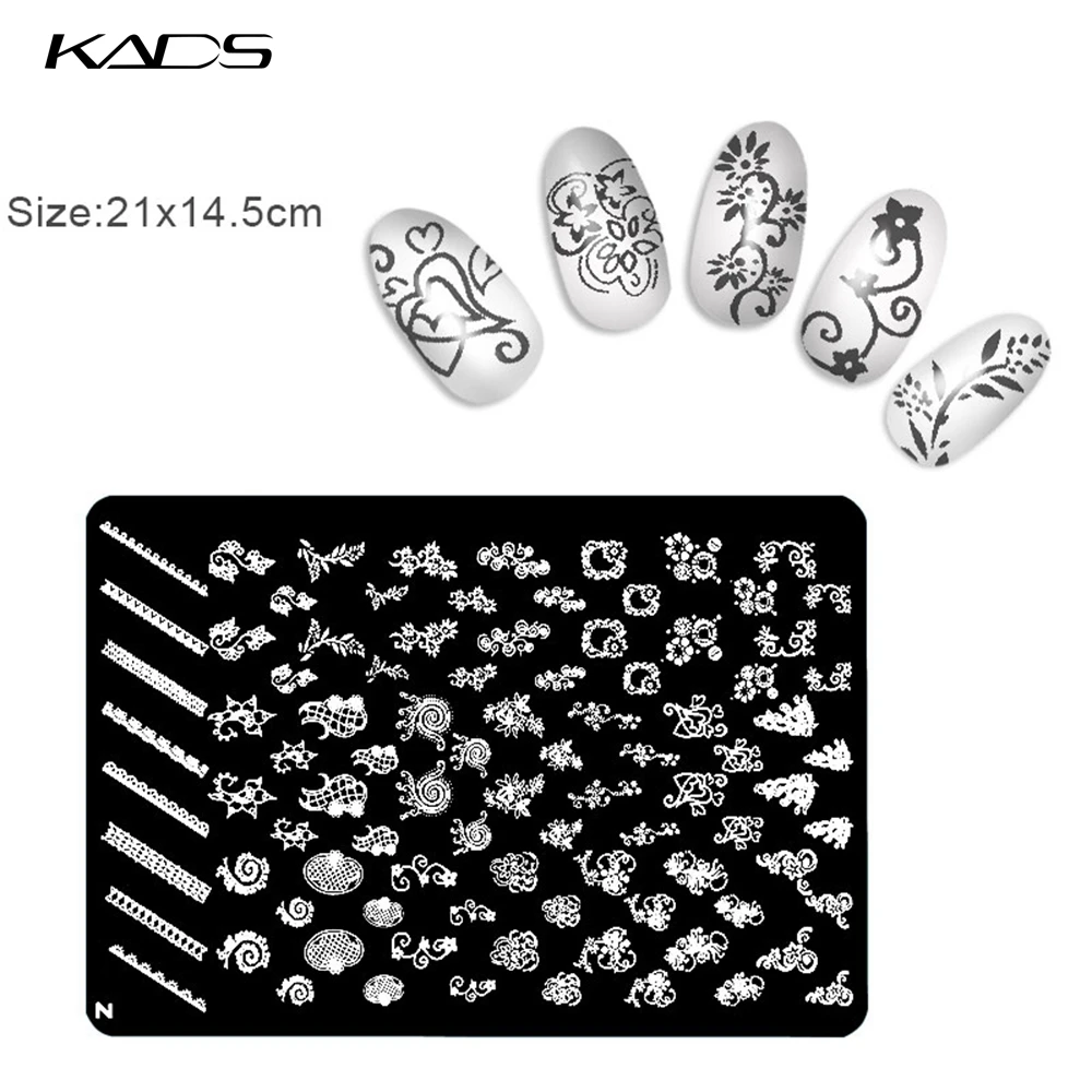 KADS 1Pcs Classic Lace Nail Art Stamping Plates Samping Nail Polish For