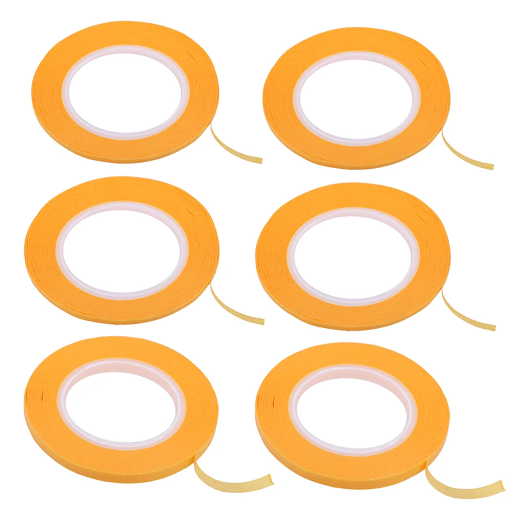 6 Piece Painting Masking Tape DIY Model Cover Roll Tapes Craft Tool 2-6mm