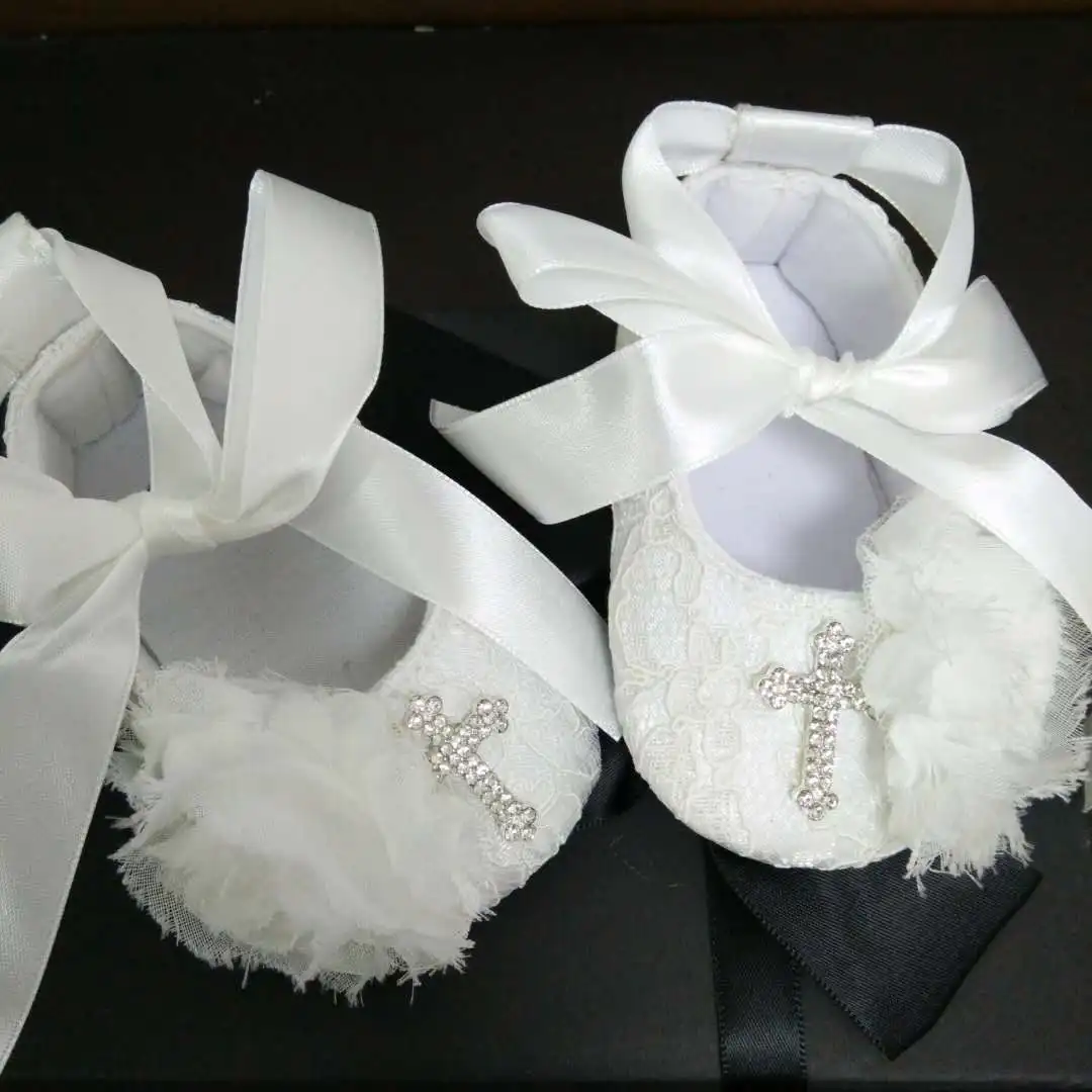Dollbling Christening Baptism Hair Bows Toddler Boutique Pacifier Baby Girl Shoes Diamond Keepsake Birthday Party Pageant Gift 3