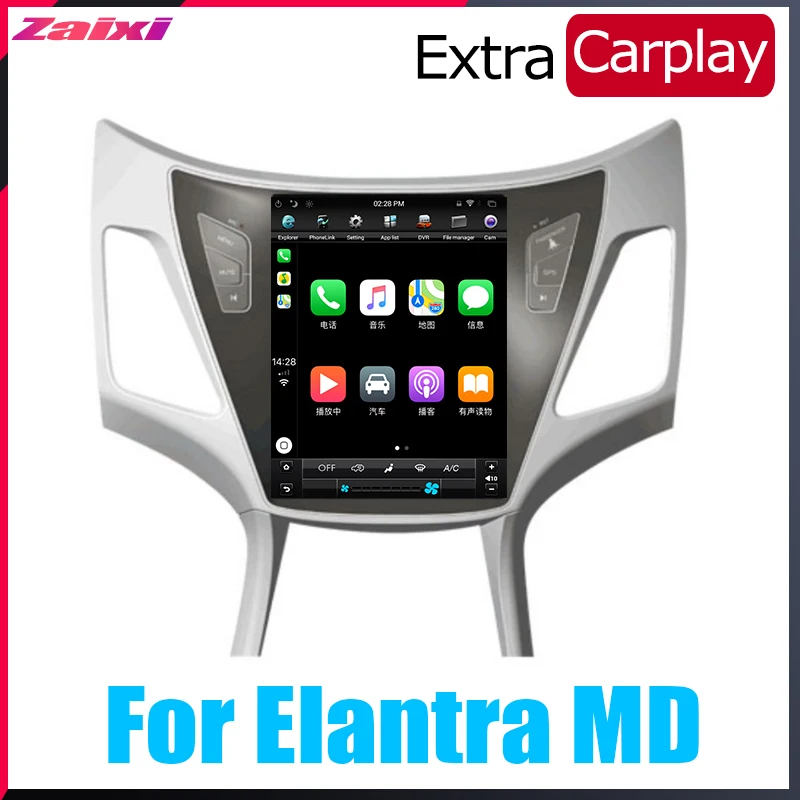 Clearance ZaiXi 10.4" Tesla Type Android For Hyundai Elantra MD 2011~2014 Car Android DVD Player Navigation GPS Radio Multimedia system 4