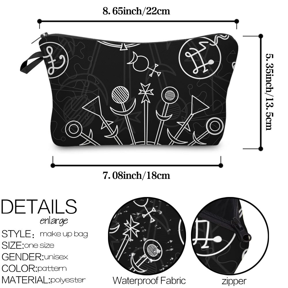 Маленькая сумка для макияжа Deanfun с художественной графикой, водонепроницаемые сумки для макияжа для женщин, сумки для хранения для девочек, аксессуары, подарок 51515