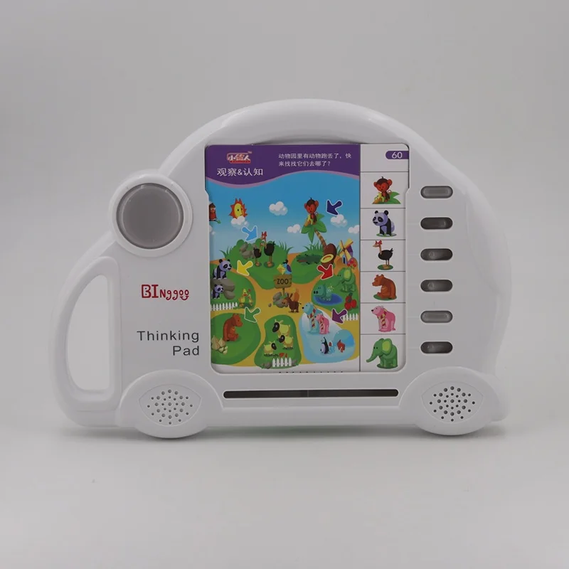 

Binggoo Children Logical thinking learning machine with 60pcs learn card Child Kids Thinking Pad machine Family Game toys