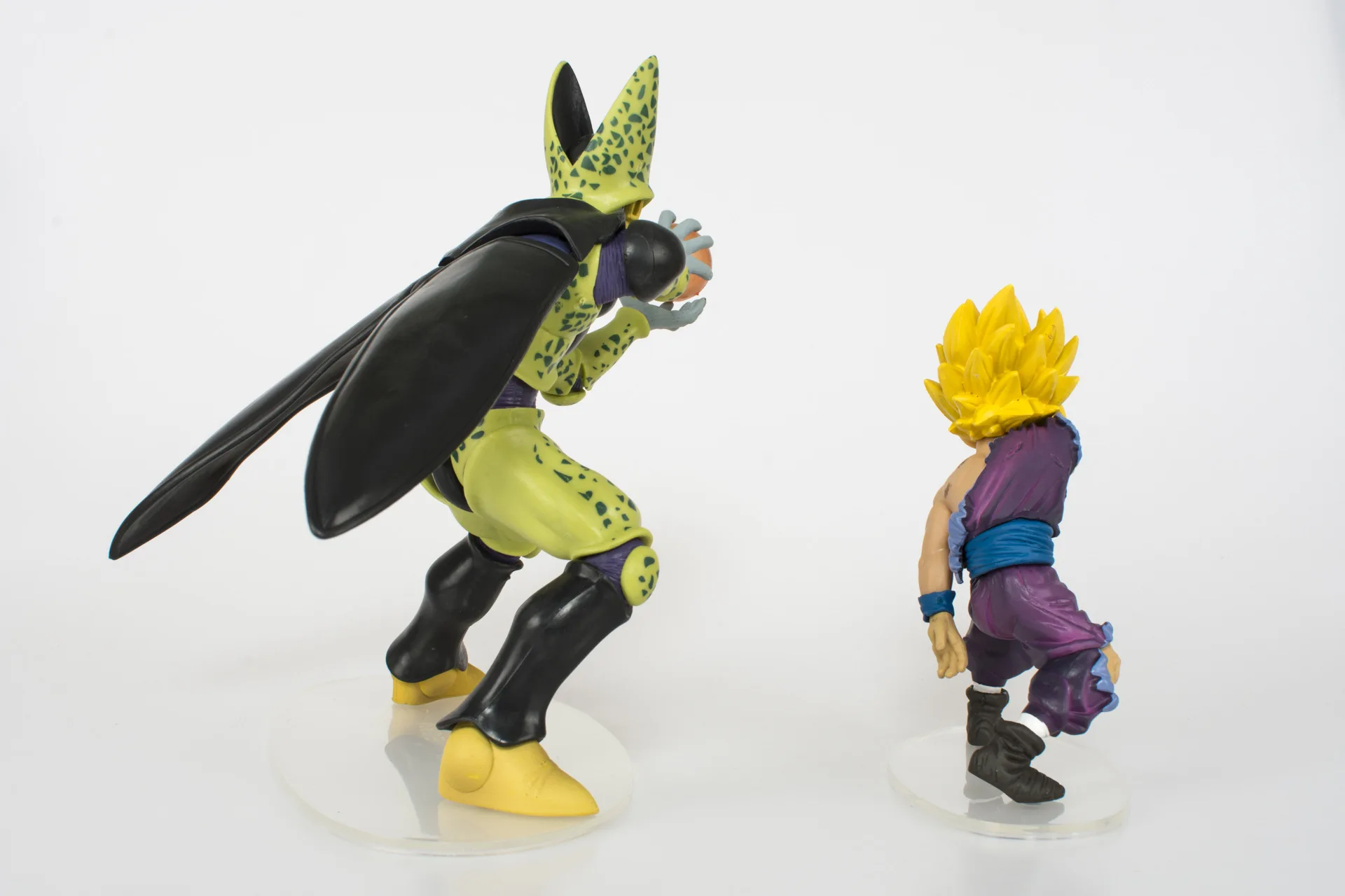 [Топ] 2 шт./партия Аниме Жемчуг дракона Супер Saiyan Сон Гоку и сотовый боевой вариант Фигурка Статуя Коллекция Модель детский подарок