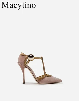 

Women Classical Style Charming Stiletto Heel Pumps Sexy T Strap Pointed Toe High Heels Evening Club Shoes