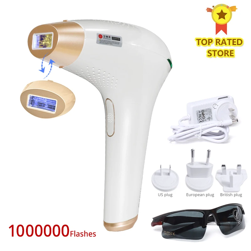 

Women IPL Hair Remover Laser Machine for Face Body Bikini Underarm Permanent Hair Removal Epilator with Double 500000 Flashes
