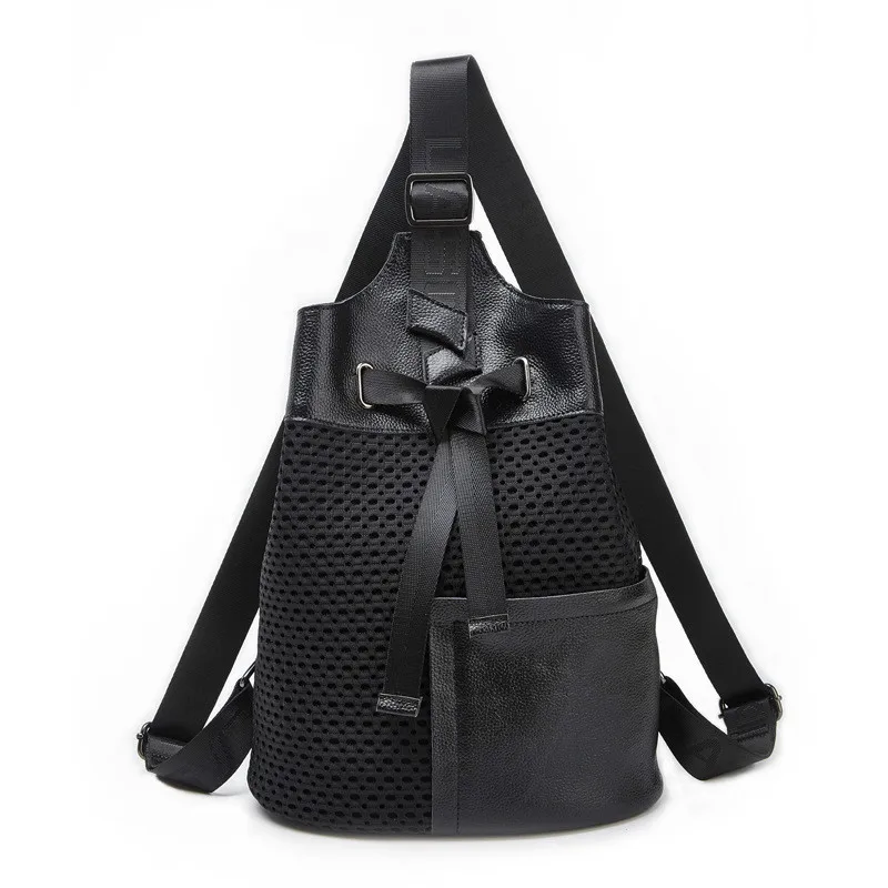 Womens Backpack Shoulder-Bag Travel-Bag Fashion Casual Mesh-Trend Wild The of Korean-Version