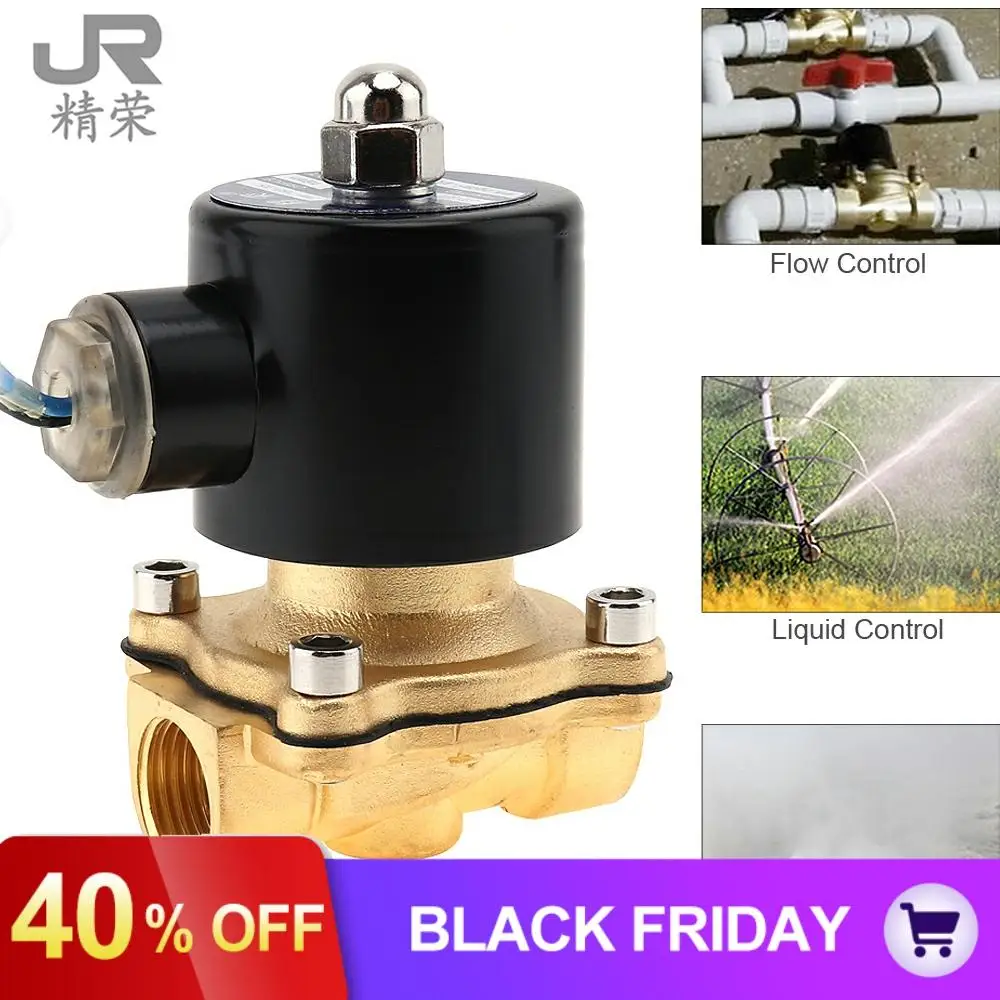 1/" DC 24V электромагнитный Соленоидный клапан пневматический клапан Корпус из латуни для воздуха воды нефти и газа