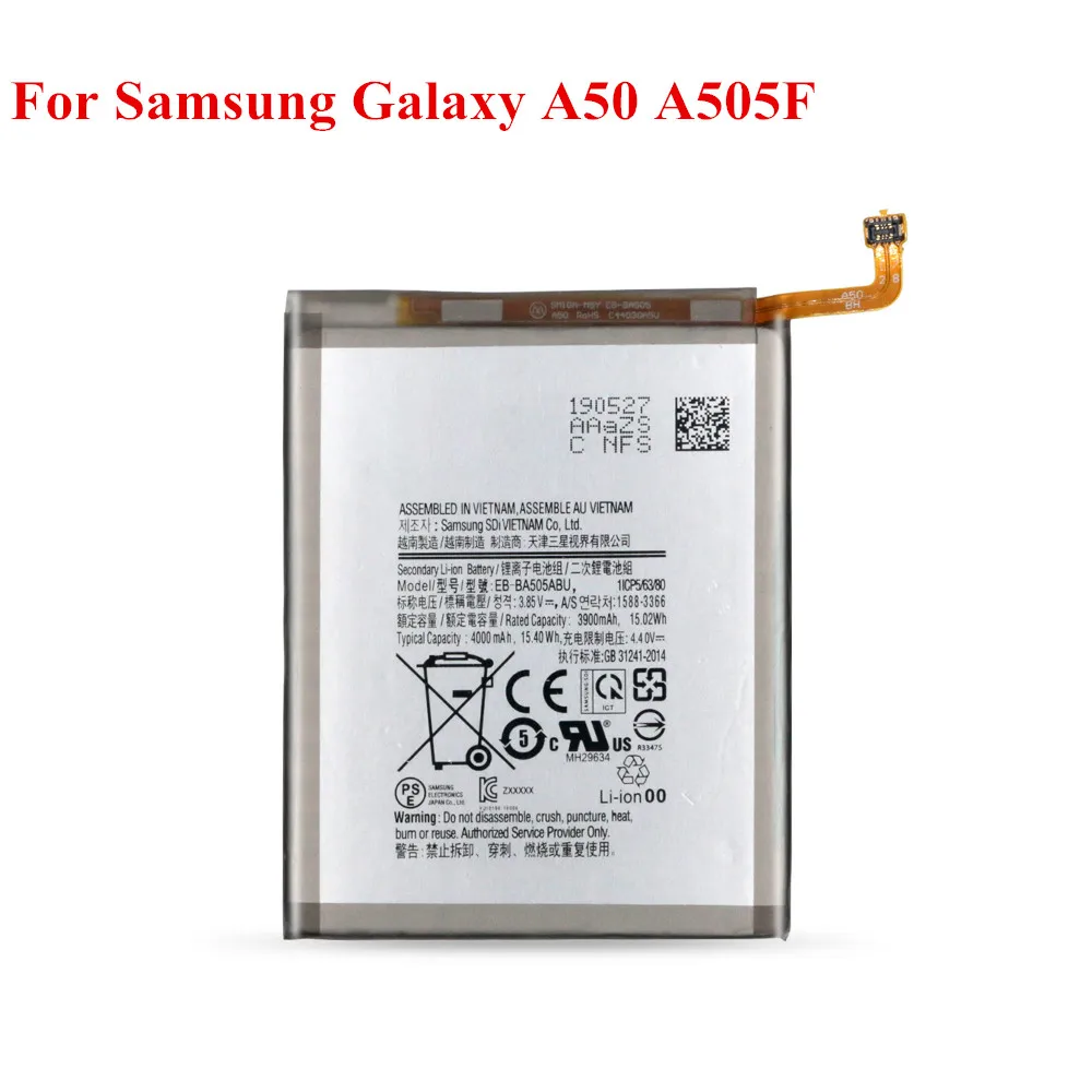 Ознакомительные данные о EB-BA750ABU EB-BA505ABN EB-BA405ABE Батарея для samsung A7 батареи Relacement A50 A505F A40 литий-полимерный аккумулятор
